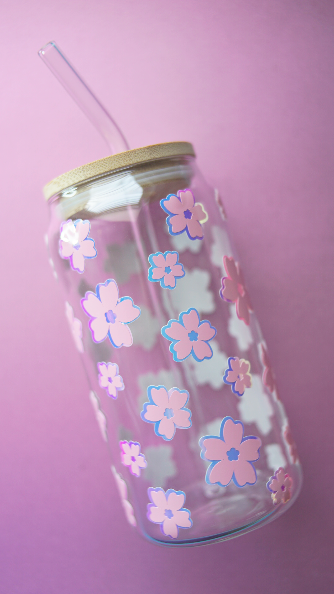 In Full Bloom 20oz Beer Can Glass Cup