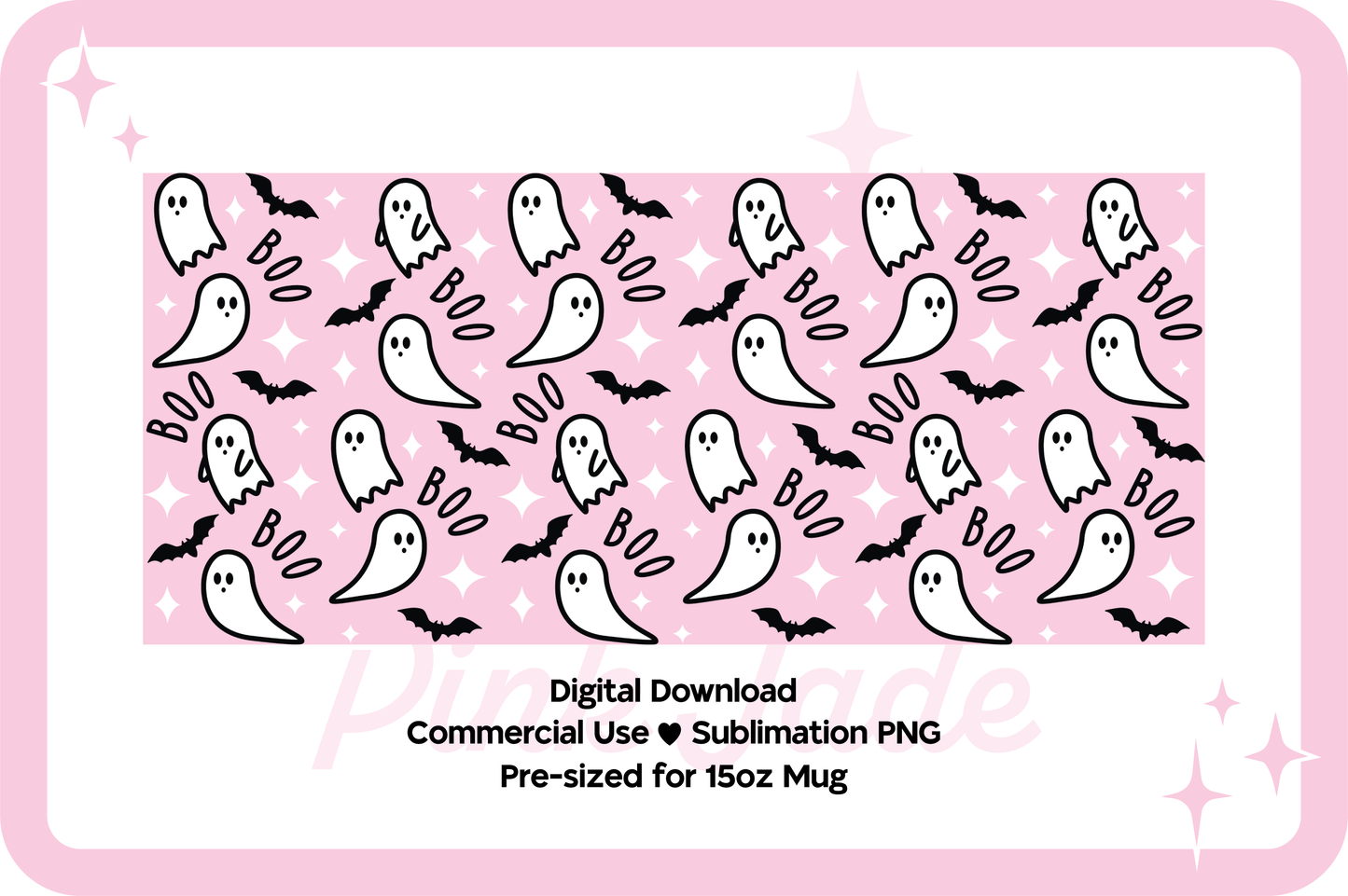 Boo Ghosties Mug Sublimation Design File