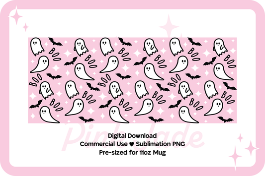 Boo Ghosties Mug Sublimation Design File