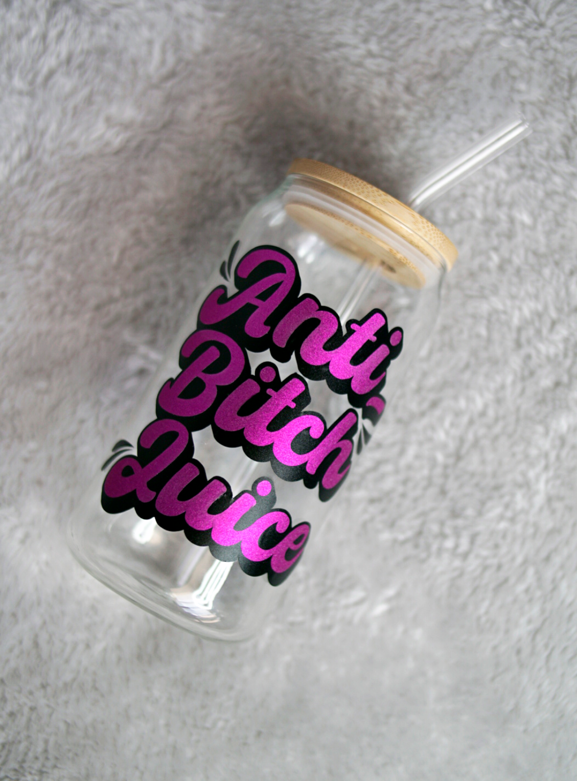 Anti-Bitch Juice 20oz Beer Can Glass Cup